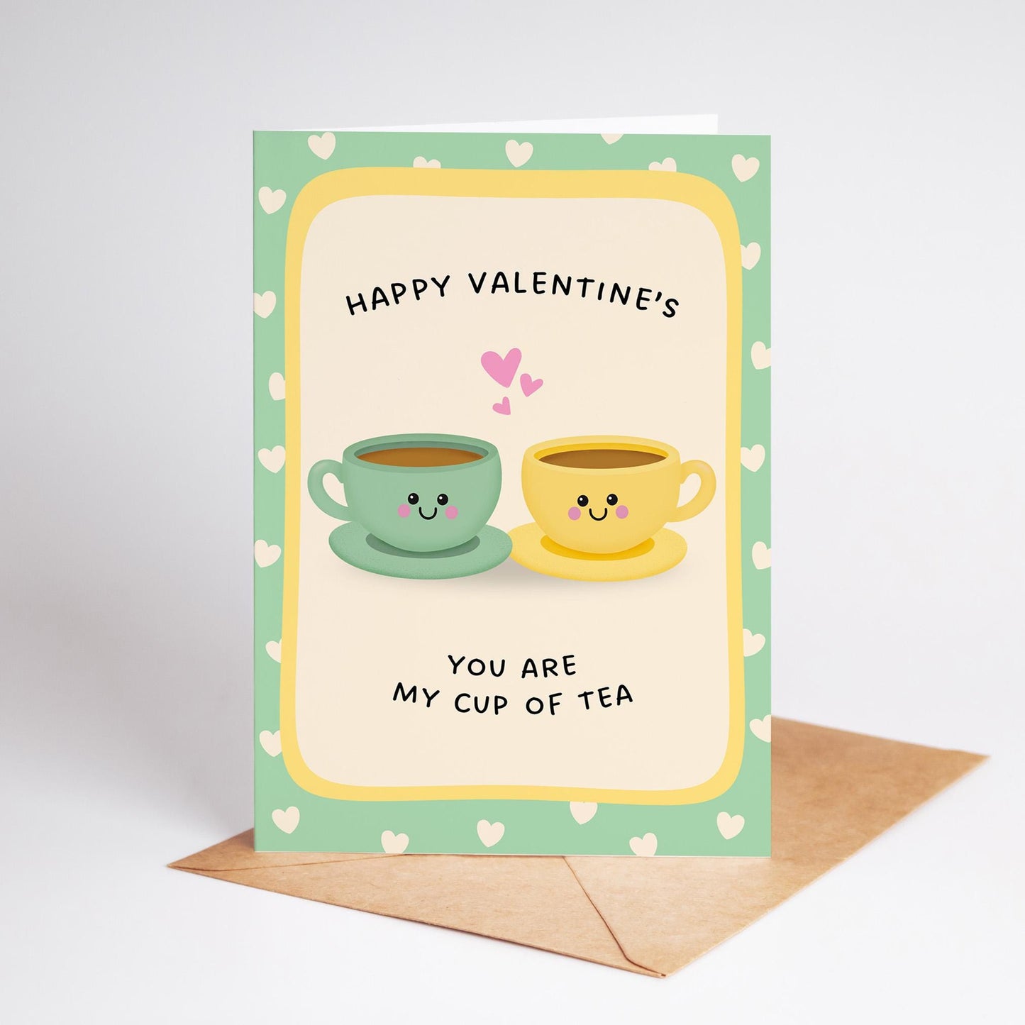 Valentine's Pun Card, You're My Cup Of Tea - PulpKo