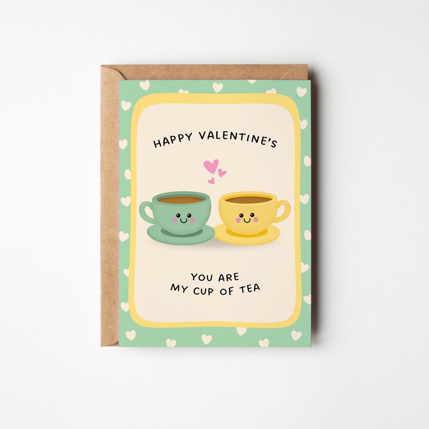 Valentine's Pun Card, You're My Cup Of Tea - PulpKo