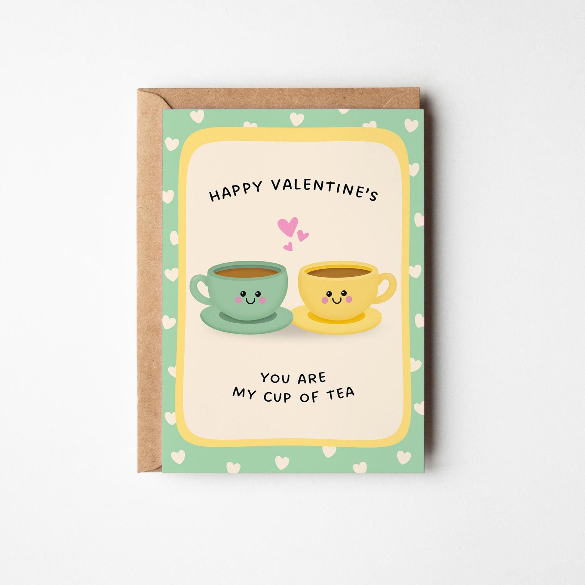 Valentine's Pun Card, You're My Cup Of Tea - PulpKo