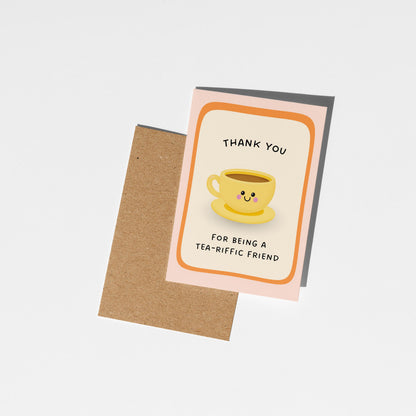 Thank You Card for Friend, Tea Pun Thank You Card - PulpKo