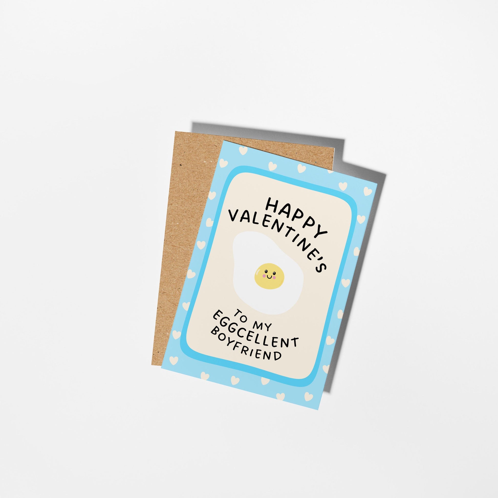Funny Valentine’s Card for Boyfriend, Happy Valentine's to My Eggcellent Boyfriend - PulpKo