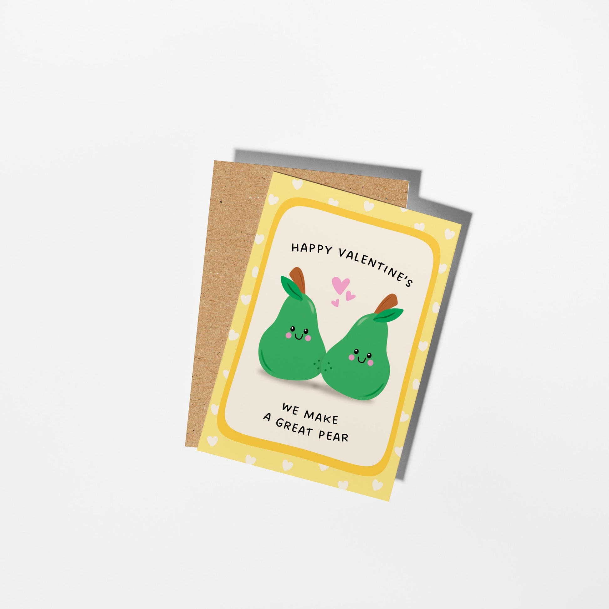We Make a Great Pear, Cute Valentine Pun Card for Partner - PulpKo
