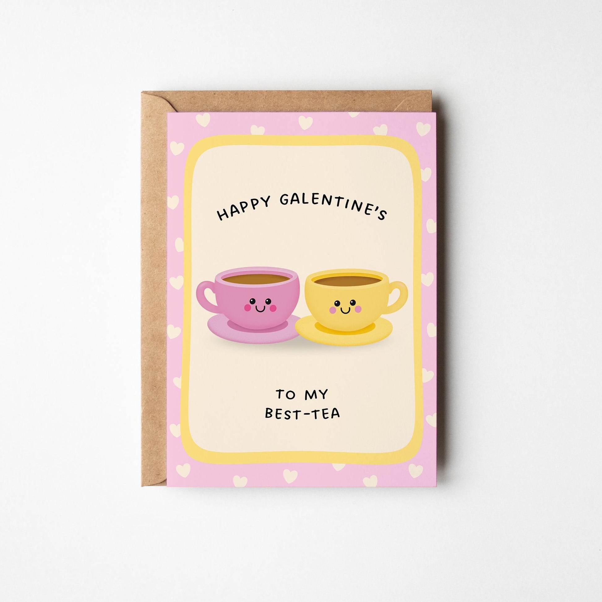 Happy Galentine’s Best-Tea Card, Valentine's Card for Best Friend - PulpKo
