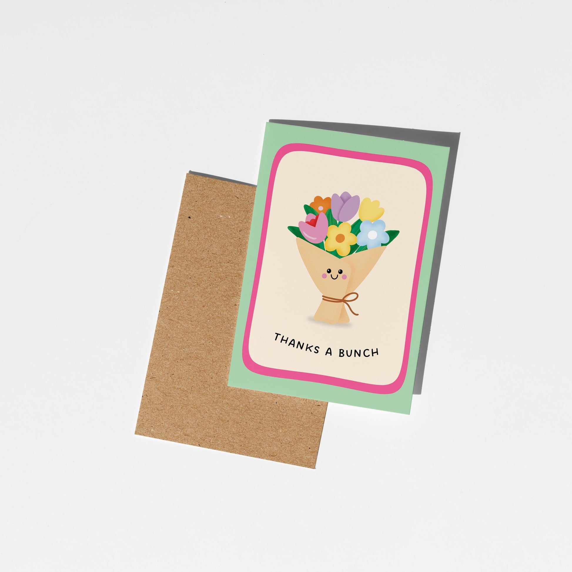 Thanks a Bunch Card, Thank You Card, Appreciation Card - PulpKo