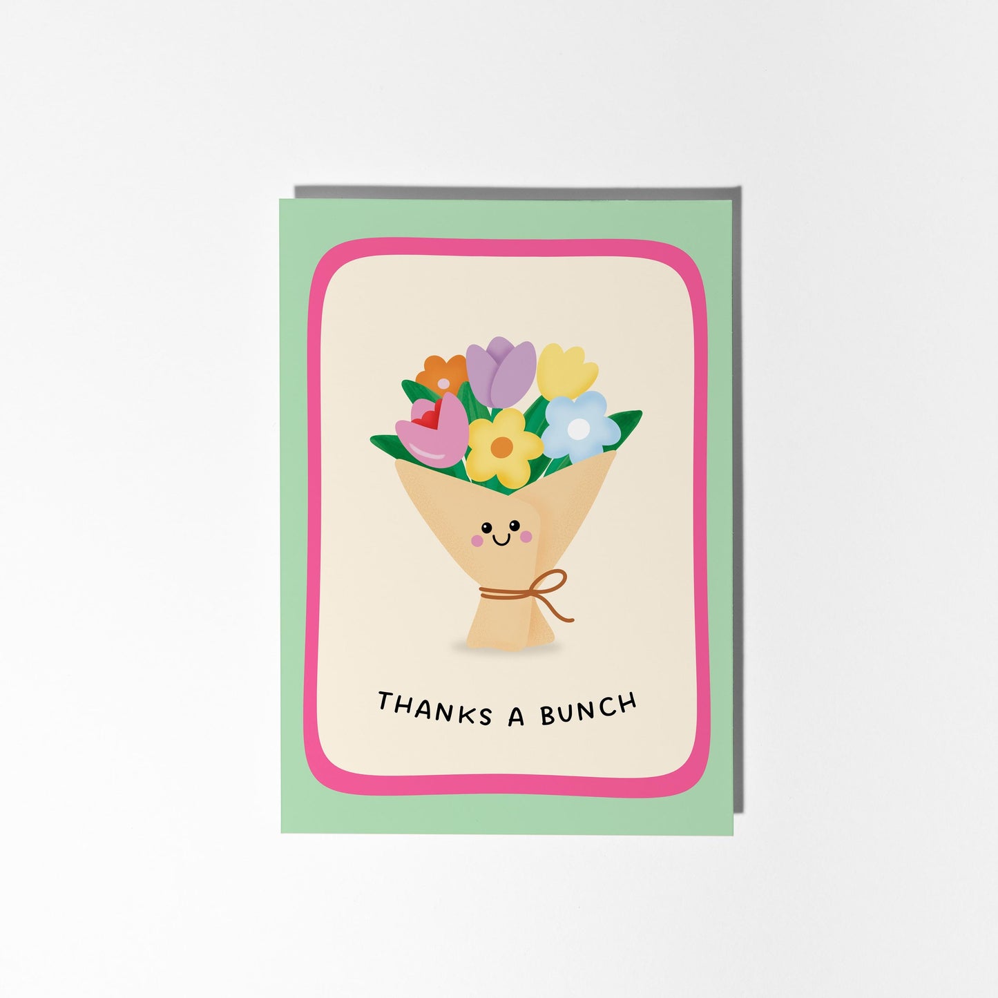 Thanks a Bunch Card, Thank You Card, Appreciation Card - PulpKo