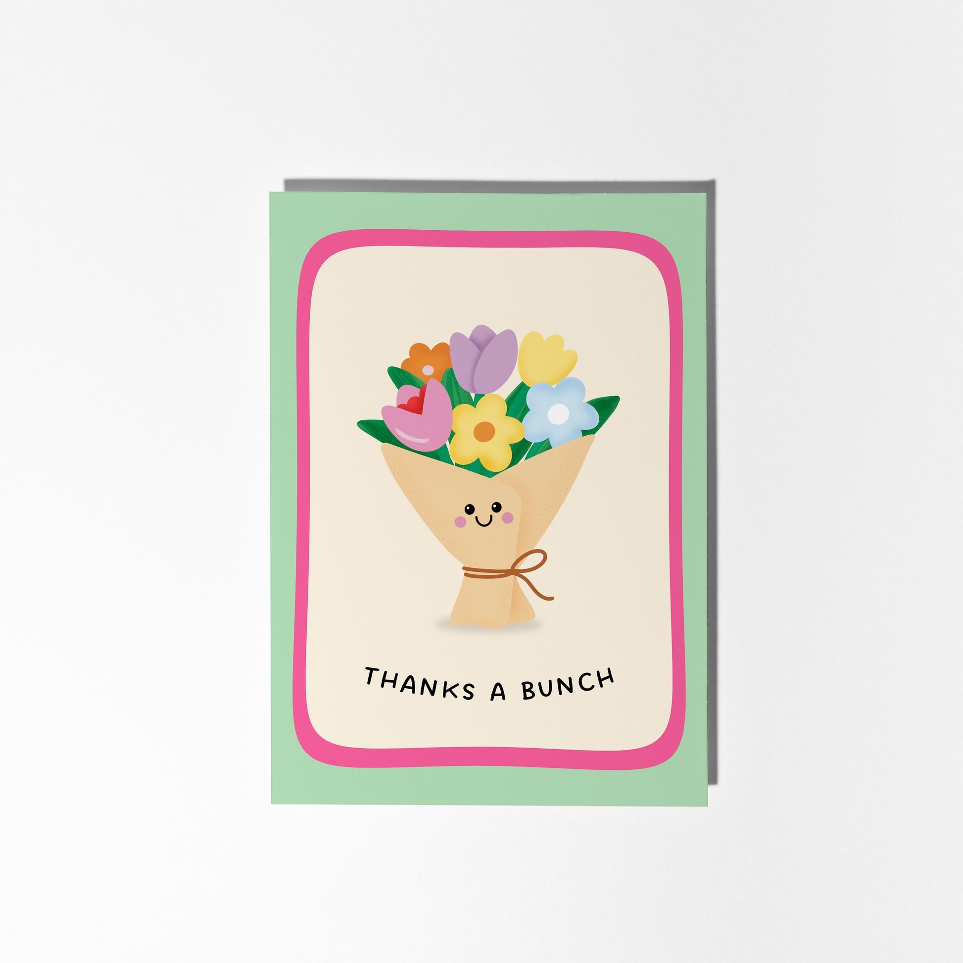 Thanks a Bunch Card, Thank You Card, Appreciation Card - PulpKo