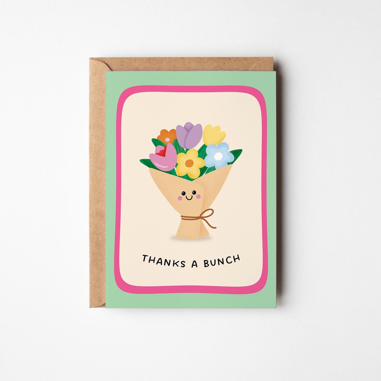 Thanks a Bunch Card, Thank You Card, Appreciation Card - PulpKo