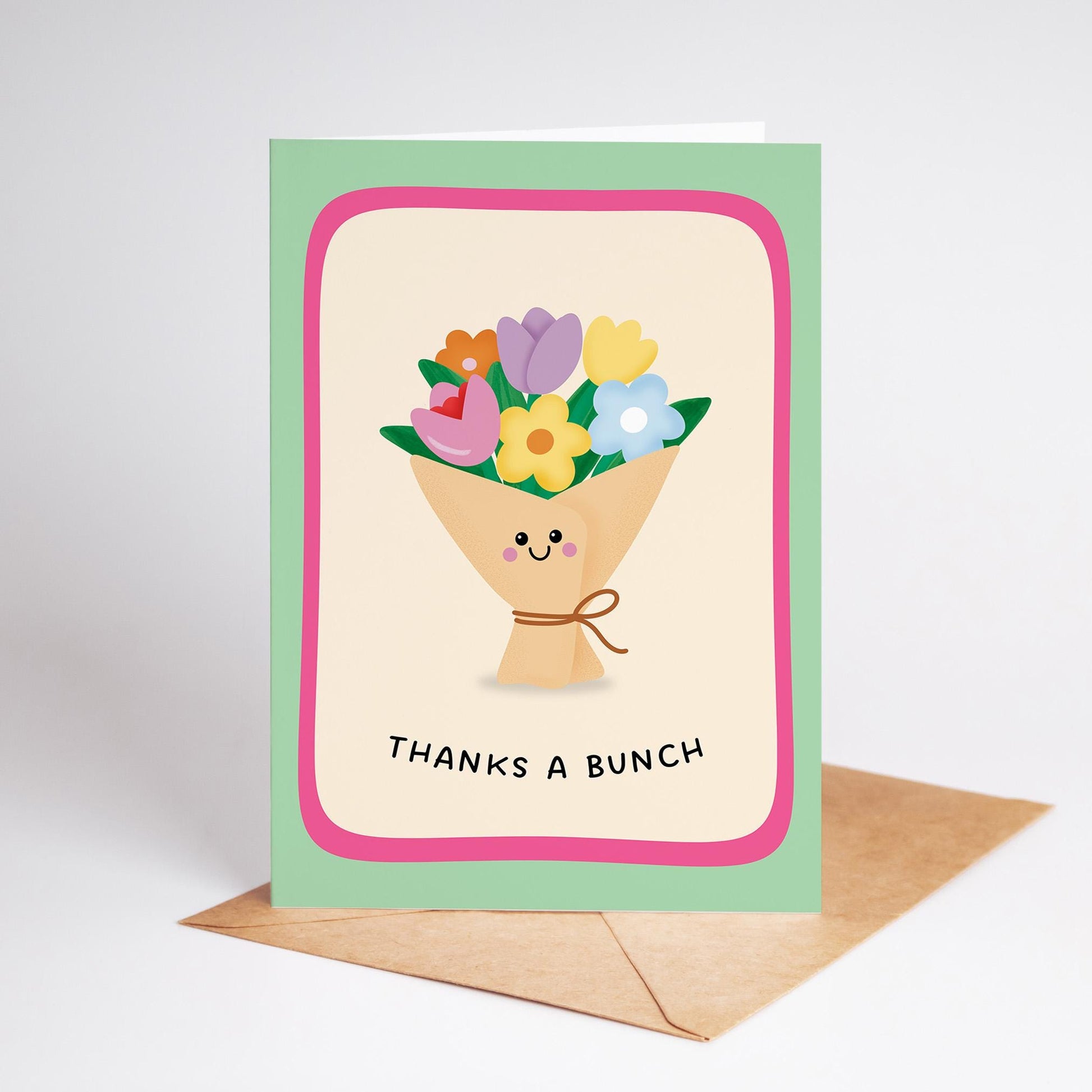 Thanks a Bunch Card, Thank You Card, Appreciation Card - PulpKo