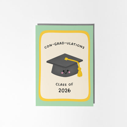 Class of 2026 Graduation Card, Congratulations Grad Card, Cute Congrats Card - PulpKo