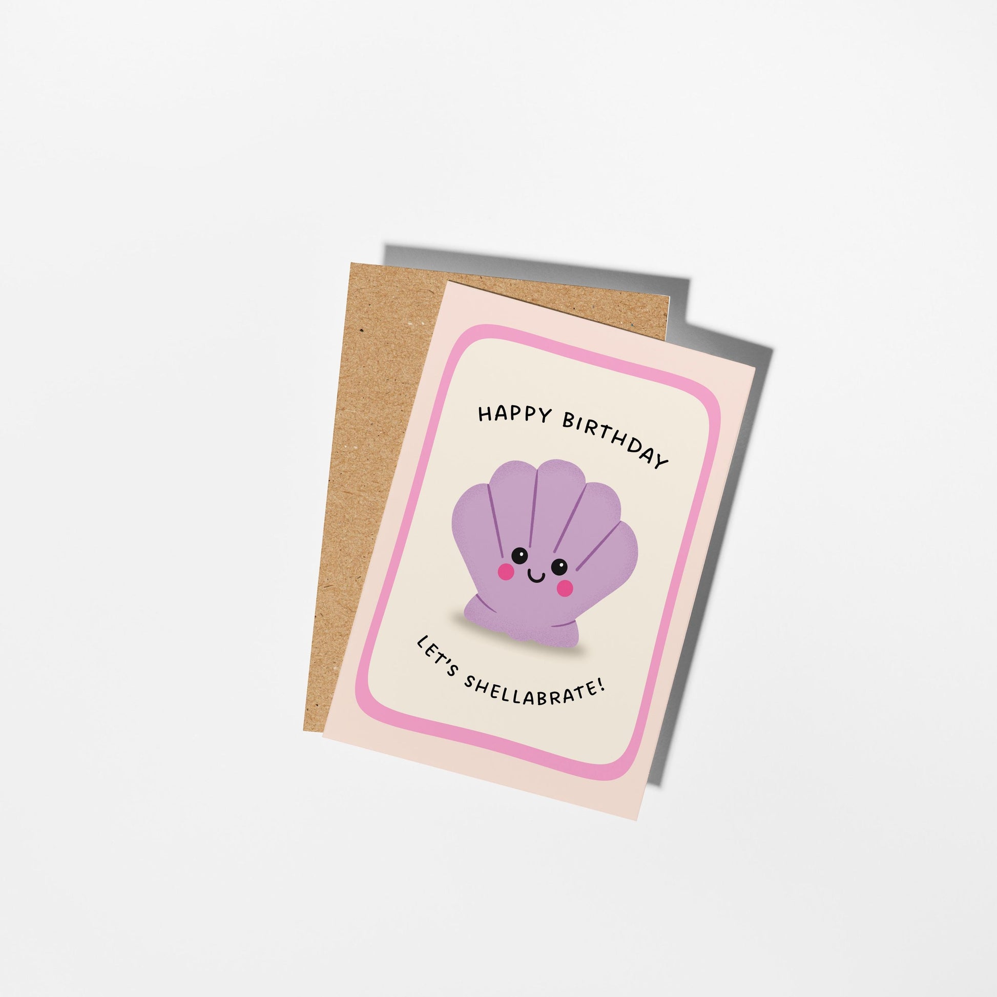 Let’s Shellabrate Birthday Card, Funny Birthday Card, Cute Sea Shell Card, Pun Birthday Card, Card for Friend - PulpKo