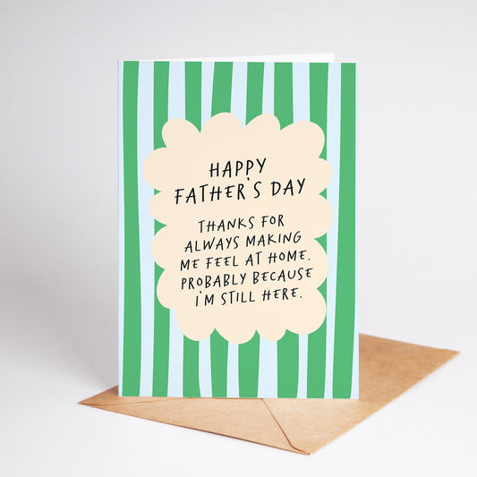 Funny Living at Home Father's Day Card, Funny Dad Card, Happy Fathers Day Card, Relatable Dad Card from Adult Child - PulpKo