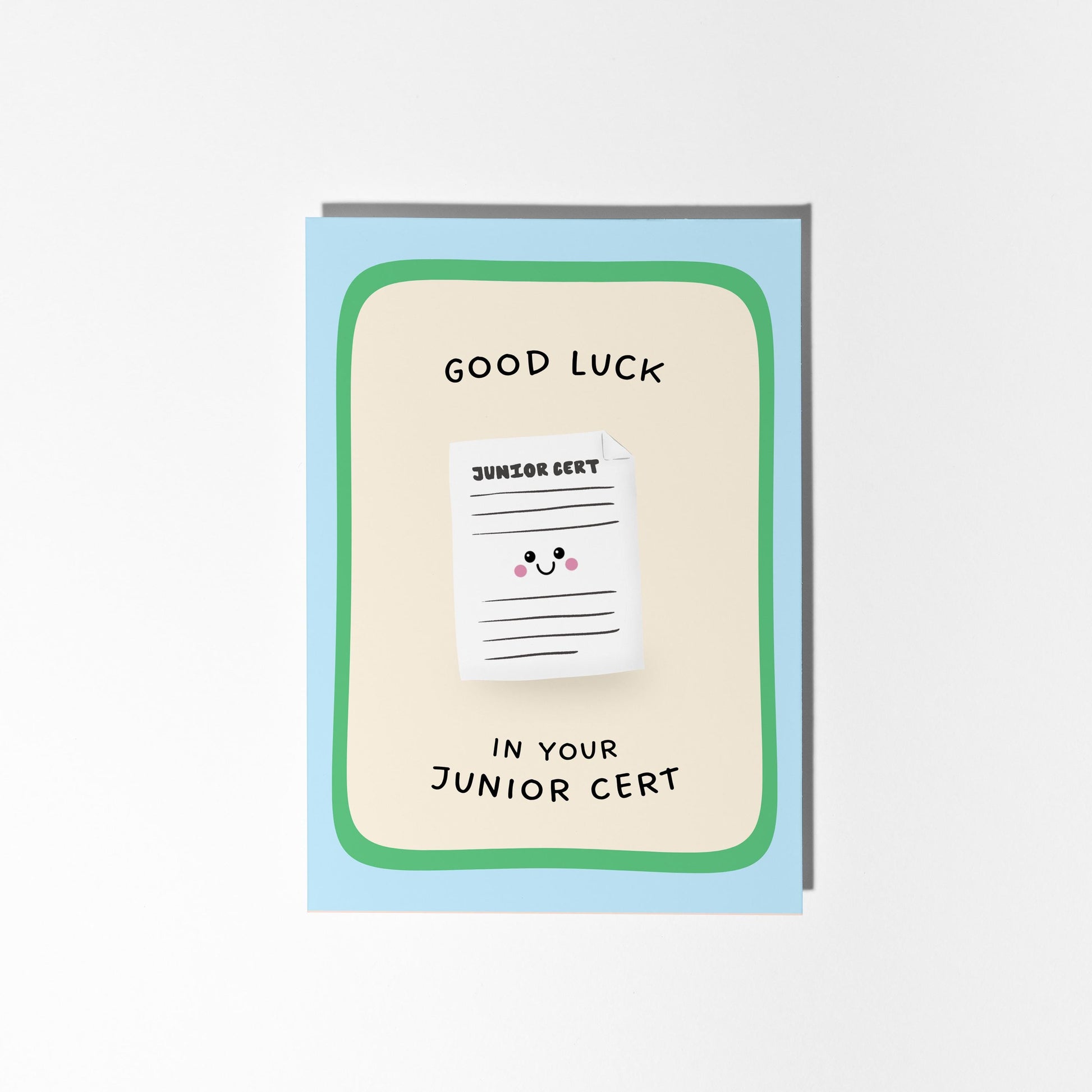 Junior Cert Good Luck Card, Exam Card for Irish Students, Good Luck Card for Teens - PulpKo