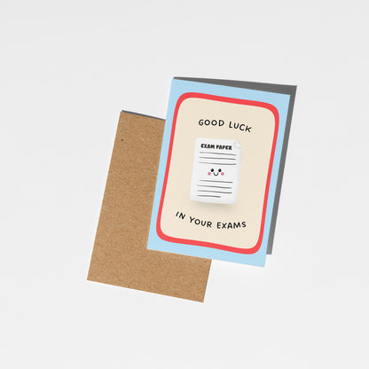 Good Luck Exams Card, Good Luck In Your Exams Gift, Student Exam Card - PulpKo
