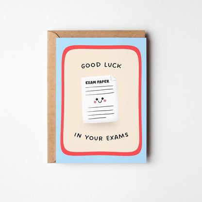 Good Luck Exams Card, Good Luck In Your Exams Gift, Student Exam Card - PulpKo