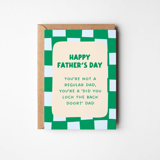 Funny Father’s Day Card, Irish Dad Card, Lock The Door Relatable Dad Card, Humour Fathers Day Card - PulpKo