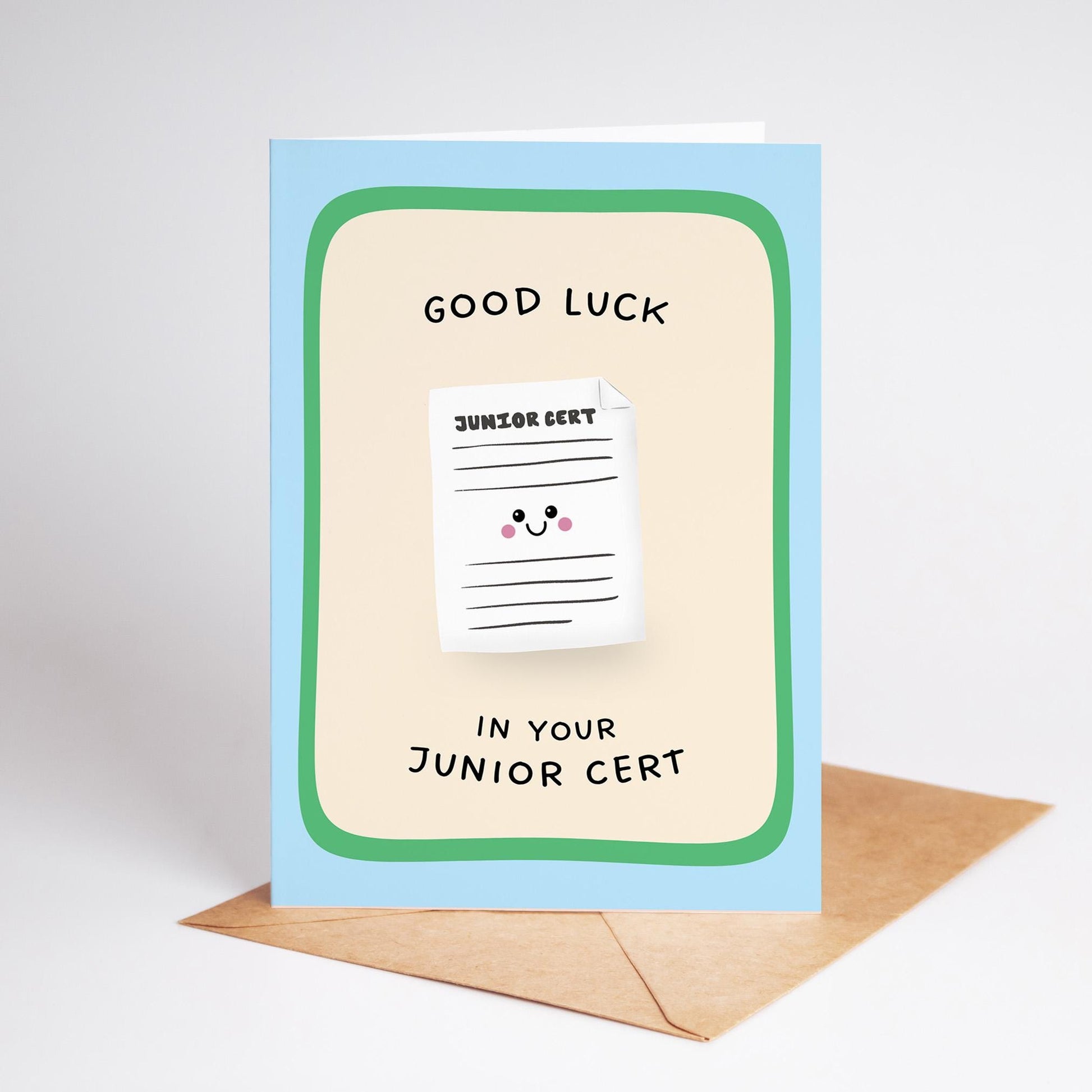 Junior Cert Good Luck Card, Exam Card for Irish Students, Good Luck Card for Teens - PulpKo