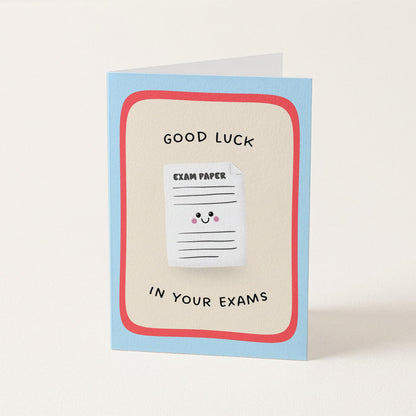 Good Luck Exams Card, Good Luck In Your Exams Gift, Student Exam Card - PulpKo