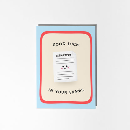 Good Luck Exams Card, Good Luck In Your Exams Gift, Student Exam Card - PulpKo