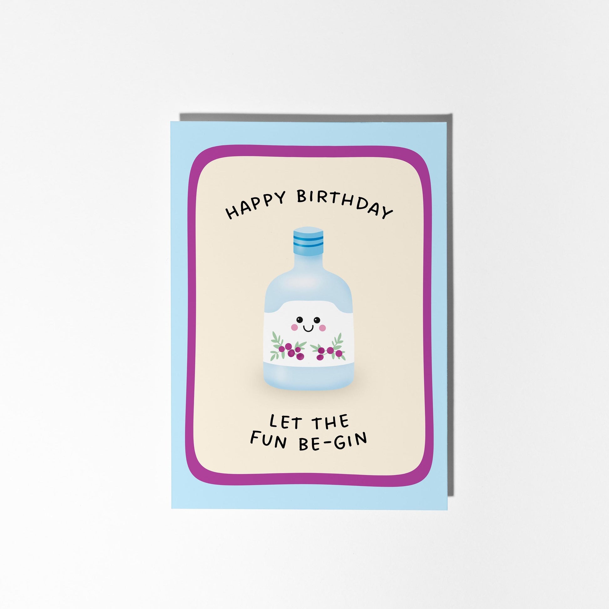Gin Lover Birthday Card, Let The Fun Be-Gin Illustrated Card, Gift for Her - PulpKo