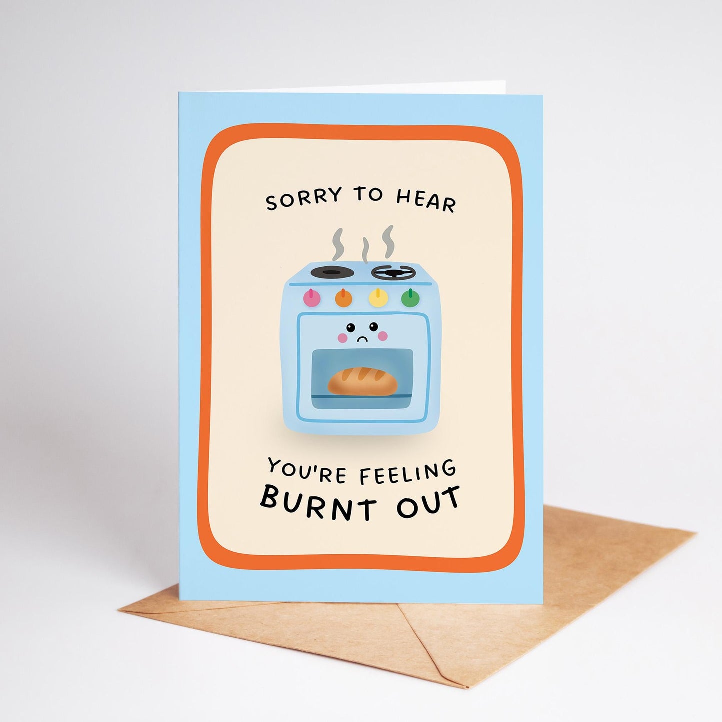 Burnt Out Friend Card, Thinking Of You Card, Stressed Out Card - PulpKo