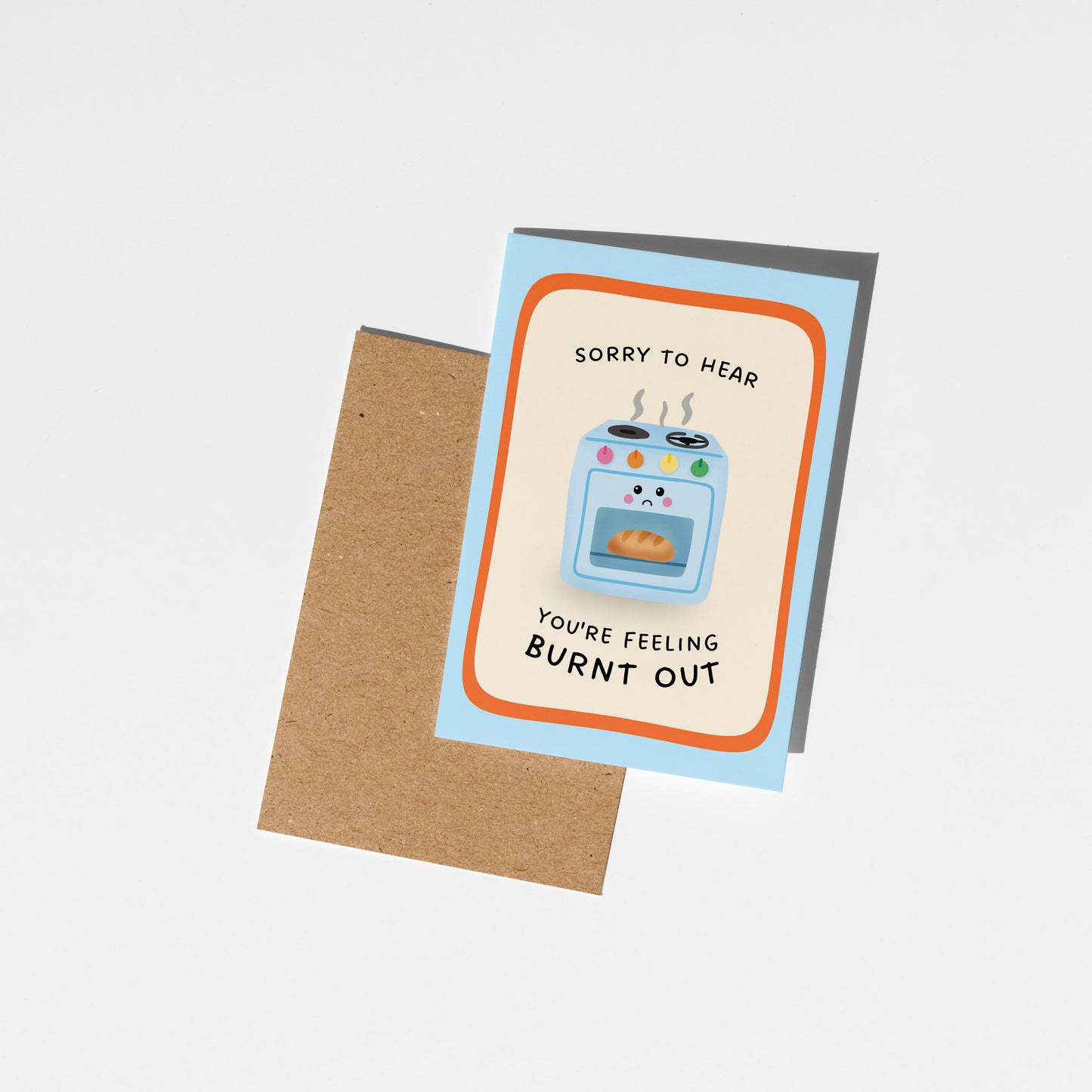 Burnt Out Friend Card, Thinking Of You Card, Stressed Out Card - PulpKo
