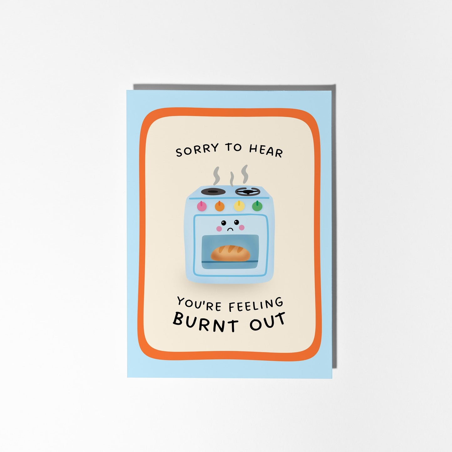 Burnt Out Friend Card, Thinking Of You Card, Stressed Out Card - PulpKo