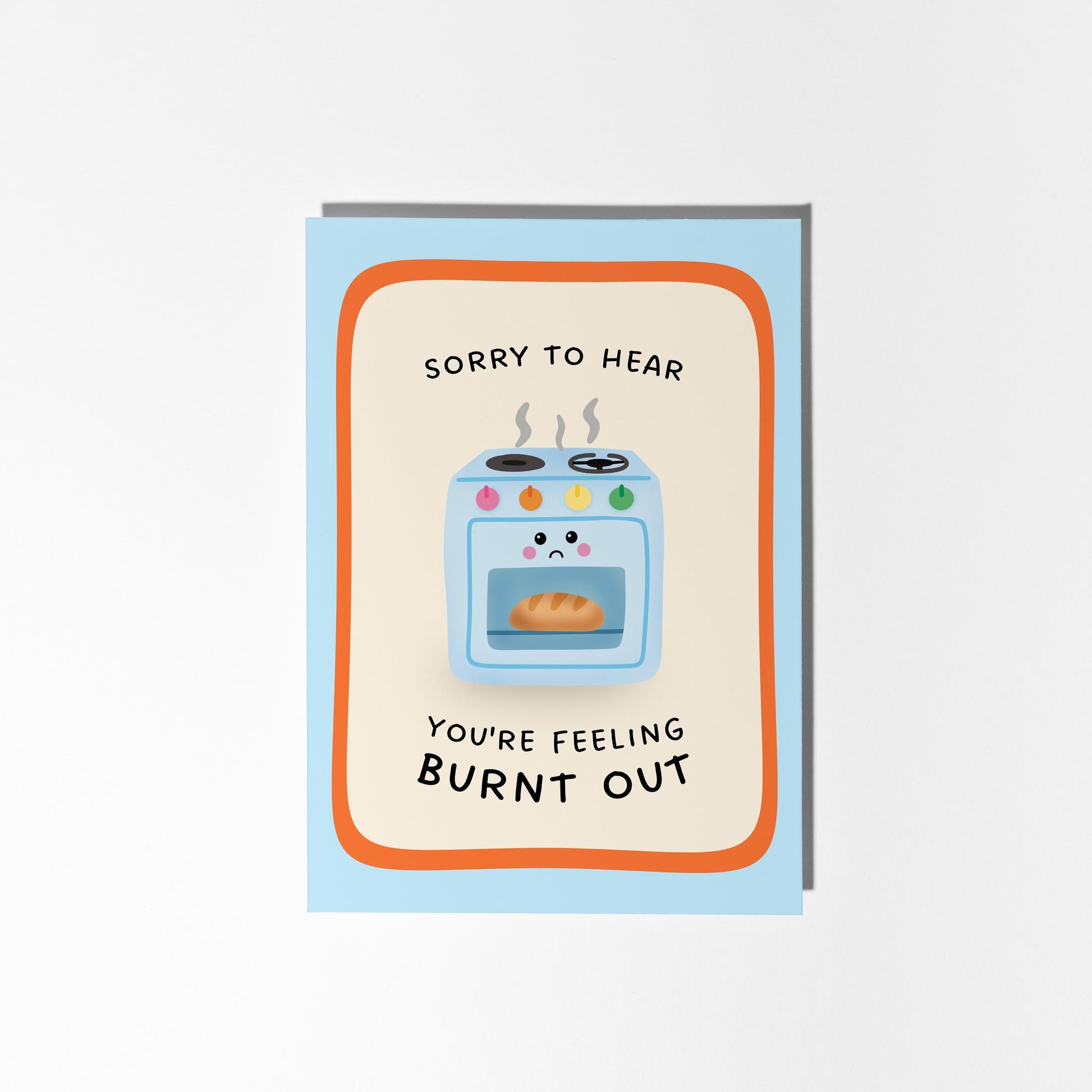 Burnt Out Friend Card, Thinking Of You Card, Stressed Out Card - PulpKo