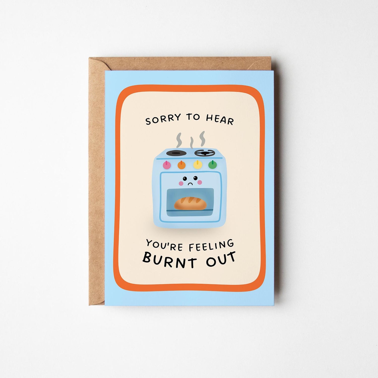 Burnt Out Friend Card, Thinking Of You Card, Stressed Out Card - PulpKo