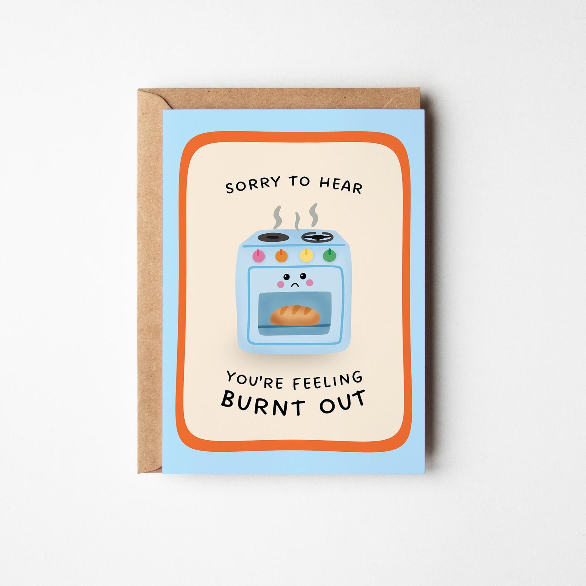 Burnt Out Friend Card, Thinking Of You Card, Stressed Out Card - PulpKo