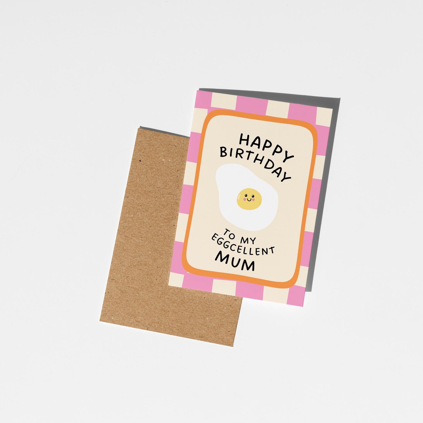 Happy Birthday To My Eggcellent Mum Pun Card, Cute Birthday Card for Mum - PulpKo