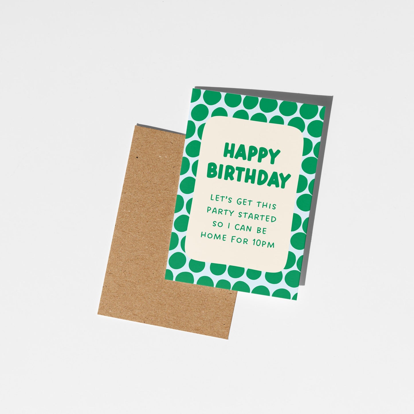 Let's Get This Party Started Home For 10pm Card, Funny Homebody Birthday Card - PulpKo