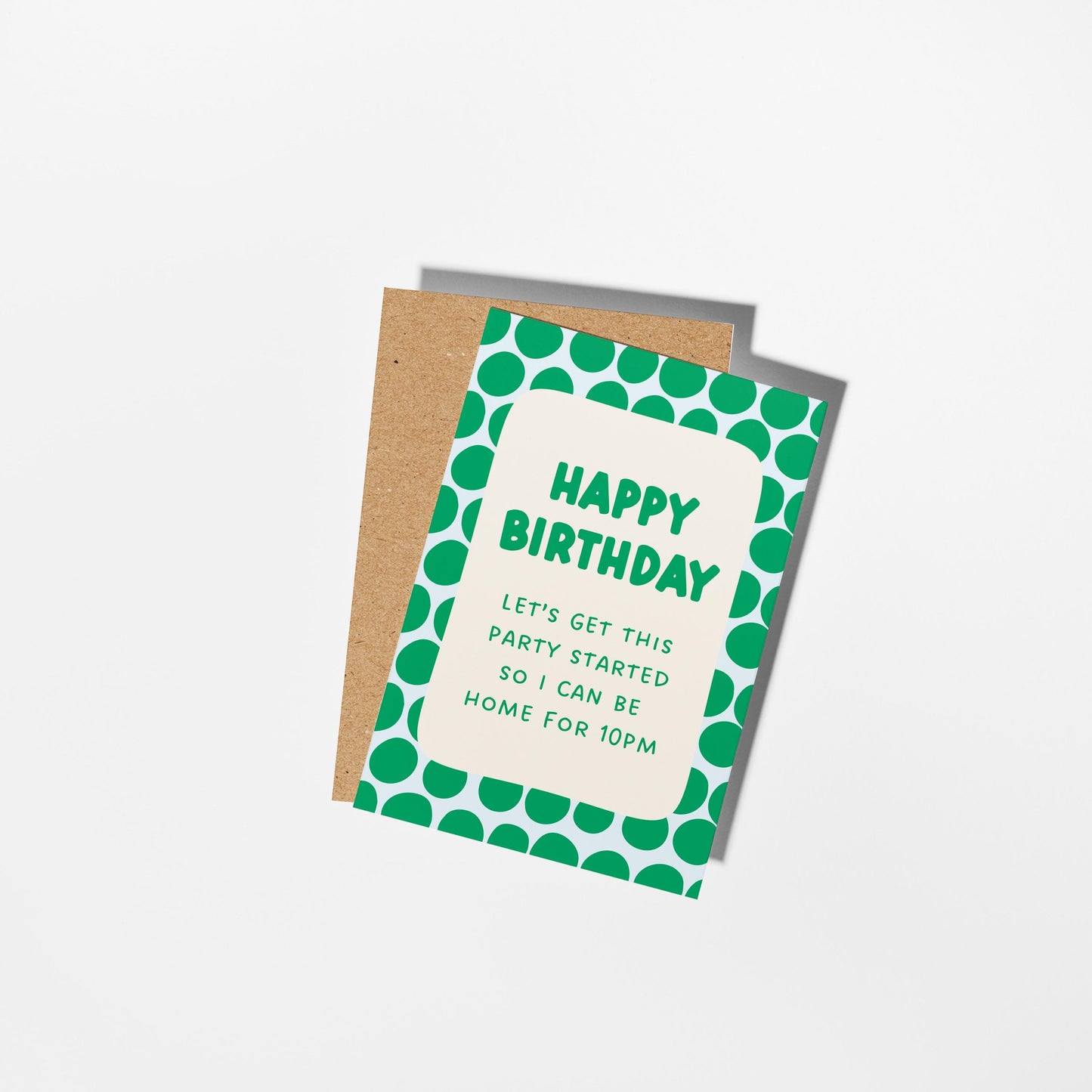 Let's Get This Party Started Home For 10pm Card, Funny Homebody Birthday Card - PulpKo