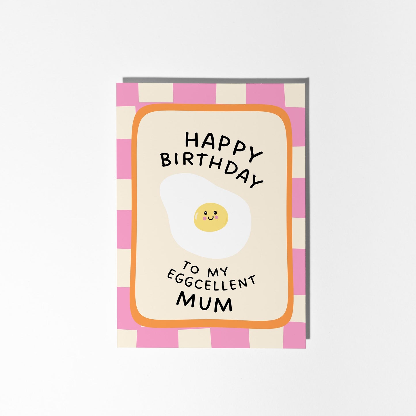 Happy Birthday To My Eggcellent Mum Pun Card, Cute Birthday Card for Mum - PulpKo