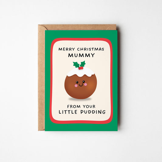 Christmas Card for Mum, Christmas Card from Child, Cute Mummy Christmas Card, Merry Christmas Mum, Christmas Card for Mummy - PulpKo