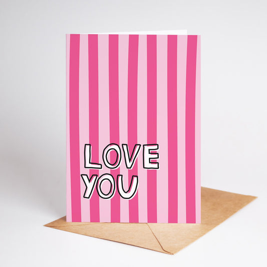 Love You Greeting Card, Anniversary Card for Couples or Just Because - PulpKo