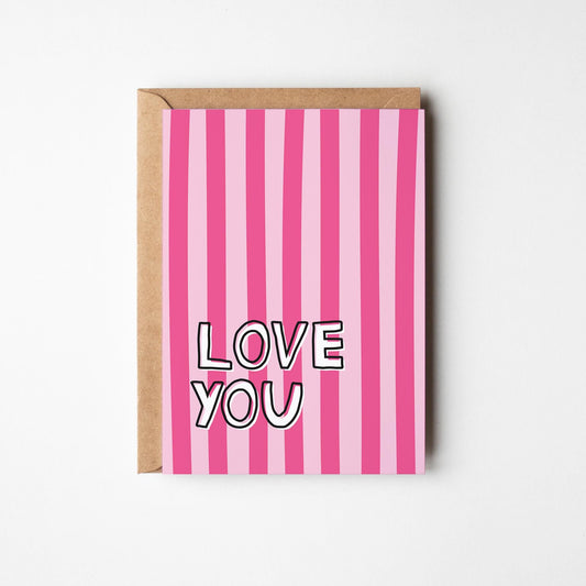 Love You Greeting Card, Anniversary Card for Couples or Just Because - PulpKo