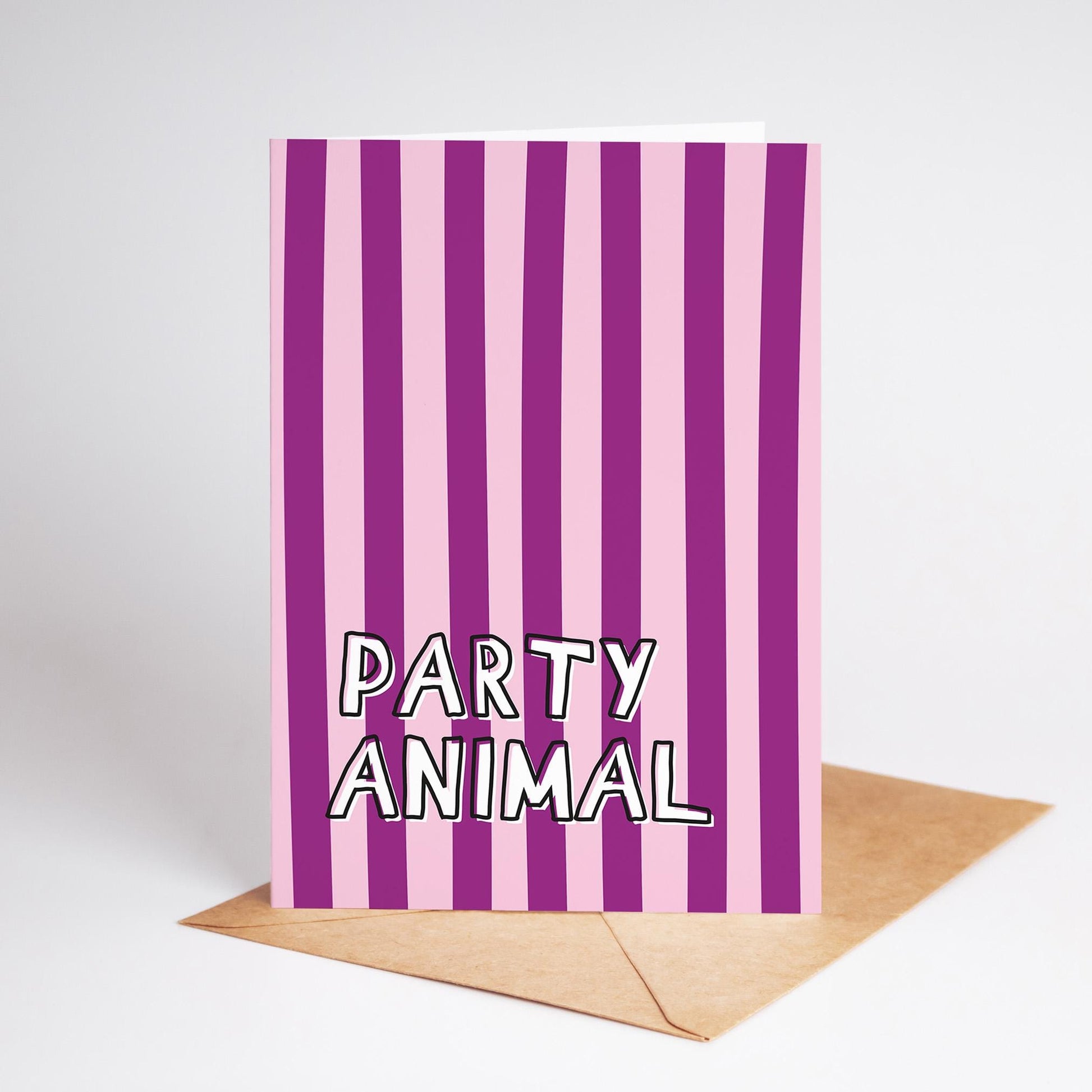 Party Animal Birthday Card, Funny Birthday Card, Happy Birthday Card - PulpKo