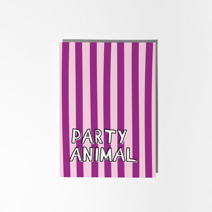 Party Animal Birthday Card, Funny Birthday Card, Happy Birthday Card - PulpKo