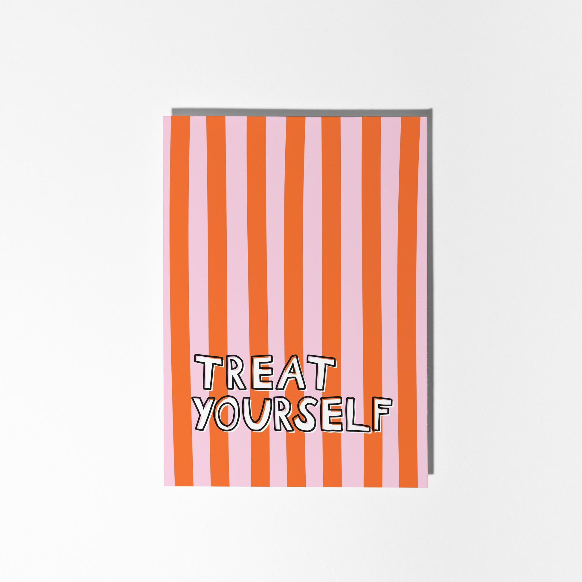 Treat Yourself Greeting Card, Motivational, Positive, Just Because, Fun Greeting Card - PulpKo