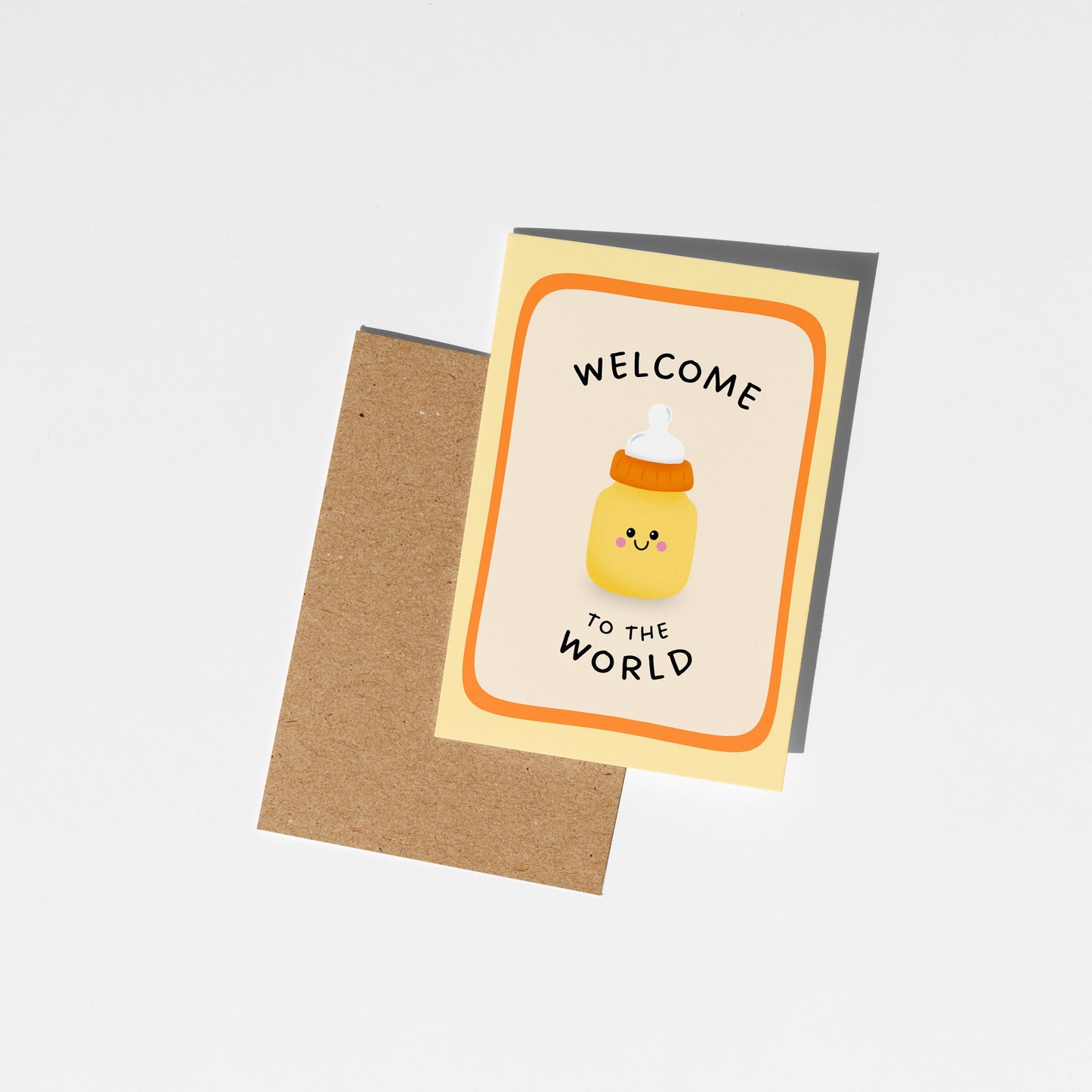 Welcome to the World Card, New Baby Greeting Card, Newborn Gift - PulpKo