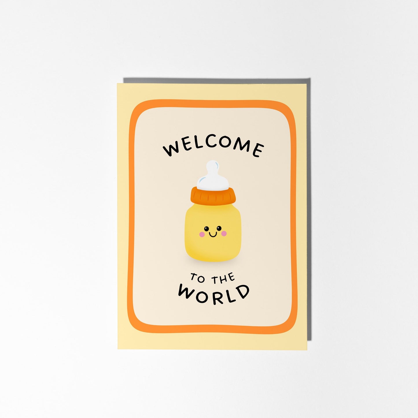 Welcome to the World Card, New Baby Greeting Card, Newborn Gift - PulpKo
