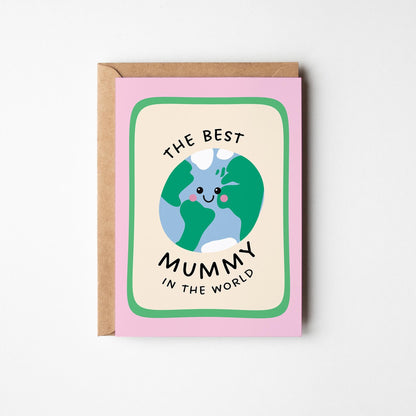 Best Mummy in the World Card, Cute Mummy Birthday Card - PulpKo