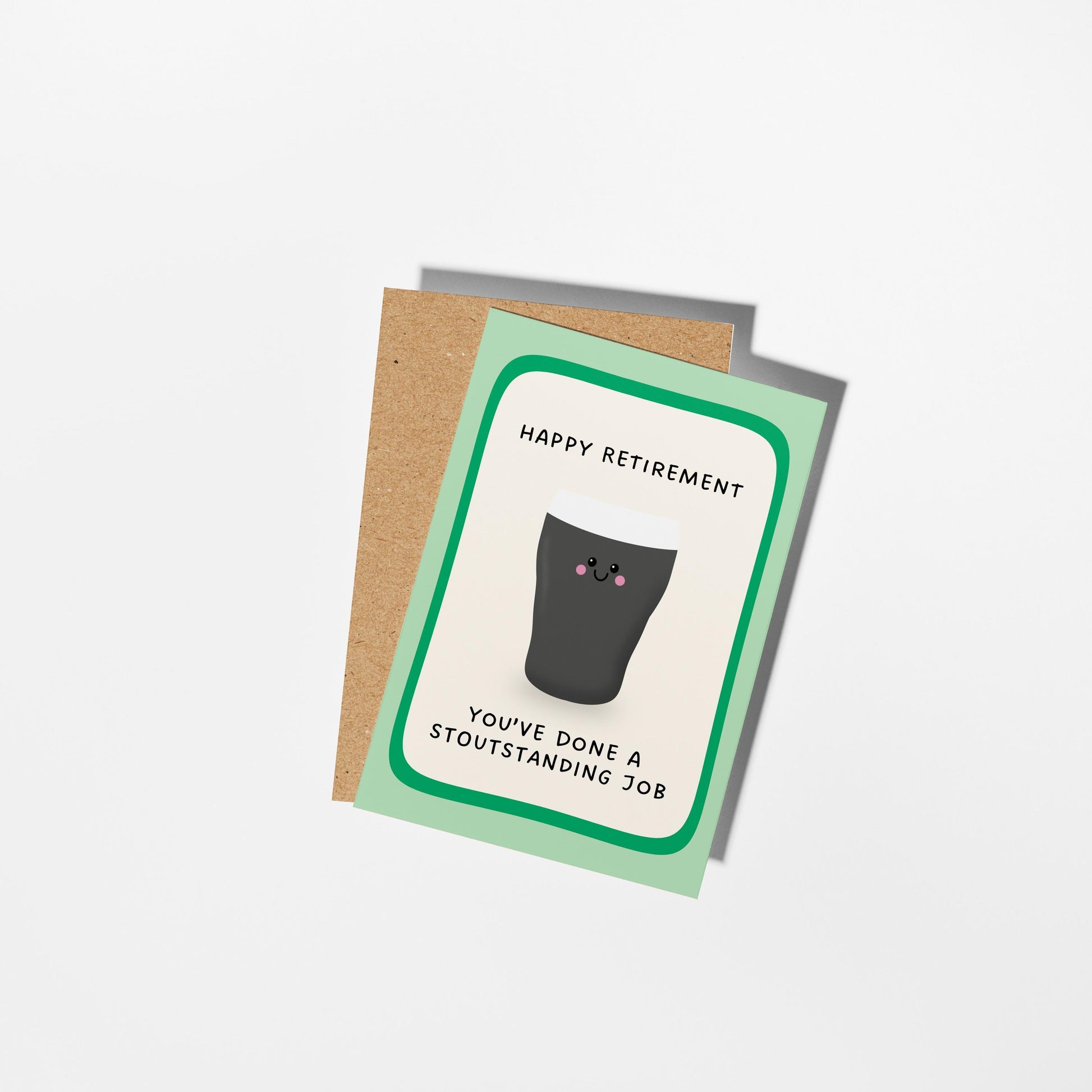 Retirement Congratulations Card, Funny Irish Card, Pint Retirement Card - PulpKo