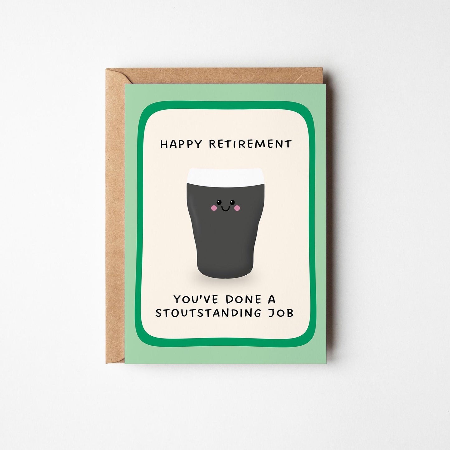Retirement Congratulations Card, Funny Irish Card, Pint Retirement Card - PulpKo