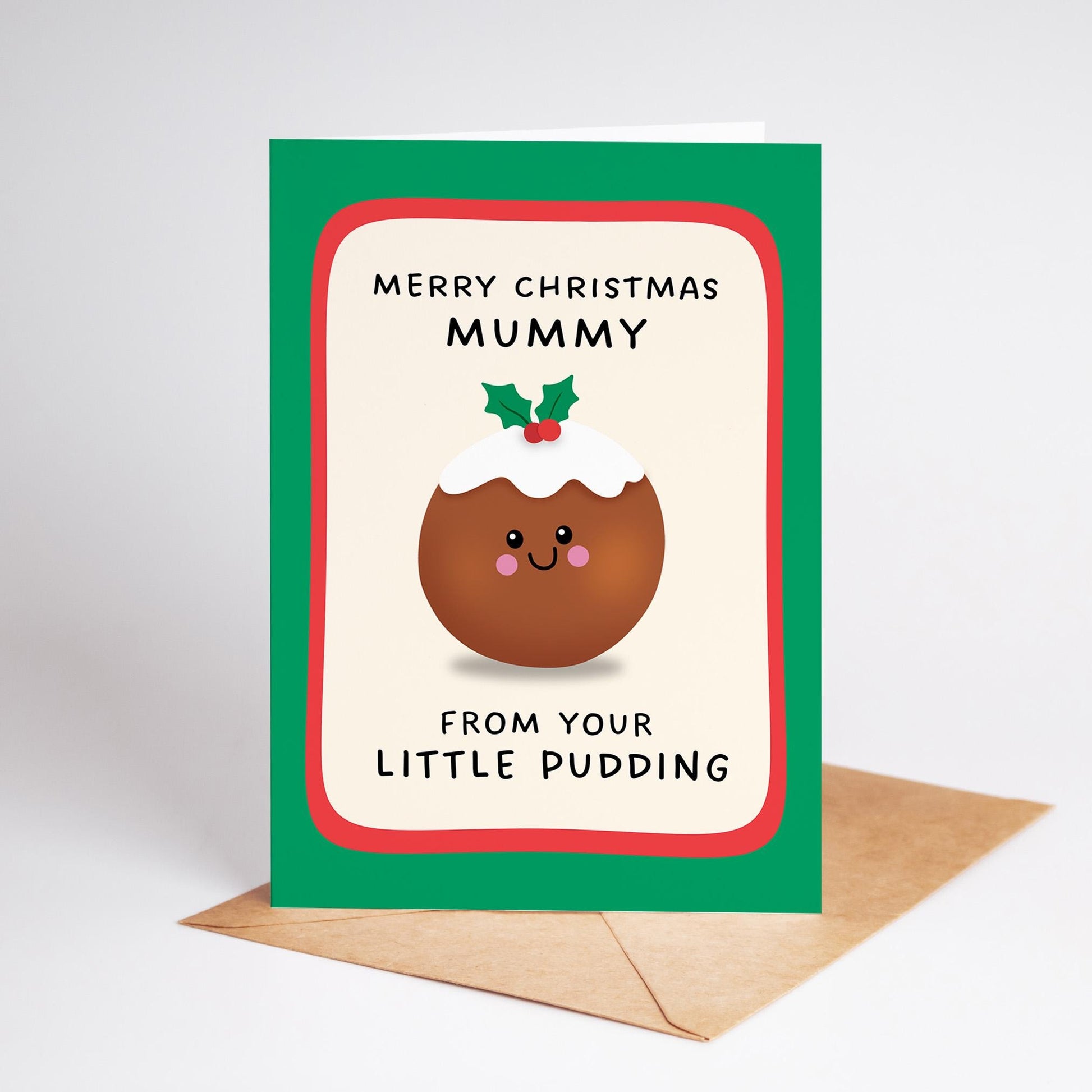 Christmas Card for Mum, Christmas Card from Child, Cute Mummy Christmas Card, Merry Christmas Mum, Christmas Card for Mummy - PulpKo