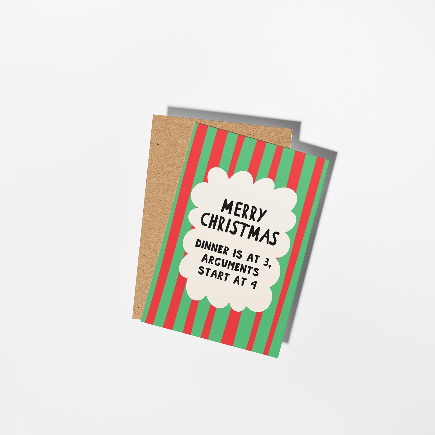 Funny Christmas Card, Family Christmas Dinner Joke, Xmas Card for Mum Dad or Siblings - PulpKo