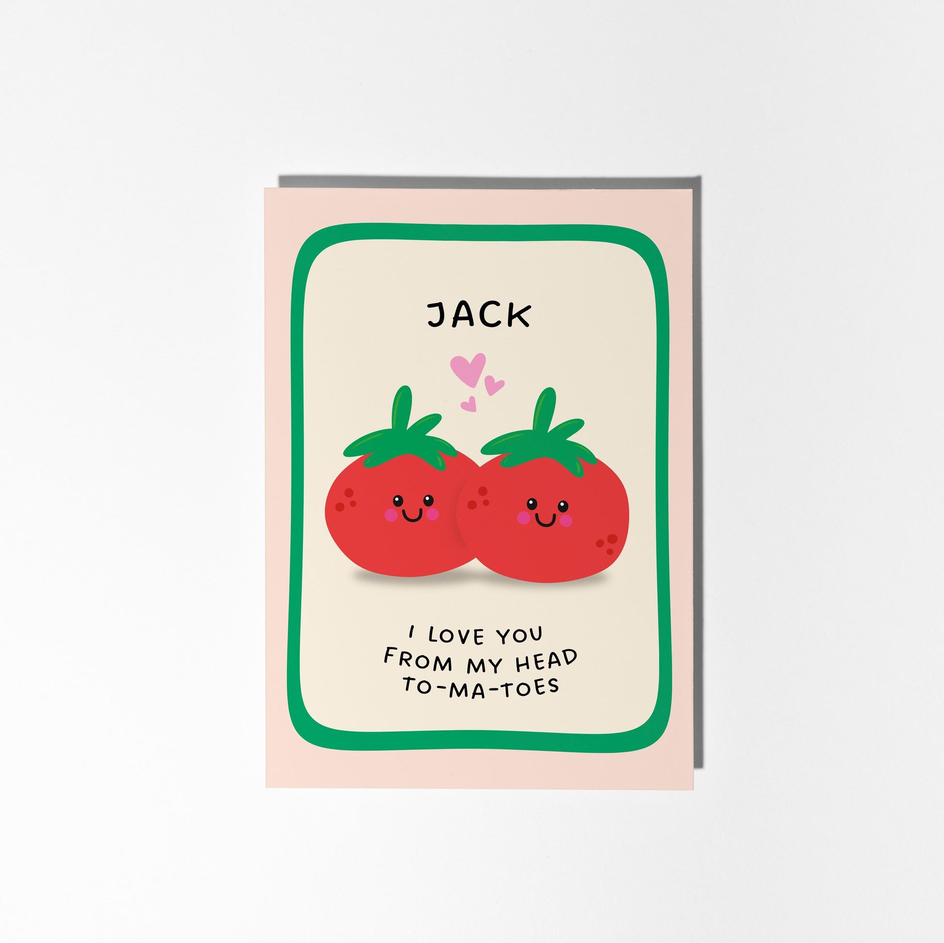 Personalised Love Card, Funny Anniversary Card, Tomato Pun Card - PulpKo