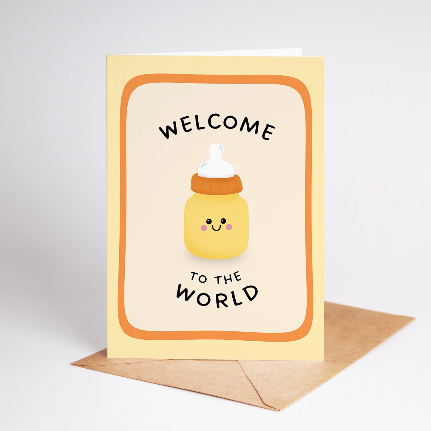 Welcome to the World Card, New Baby Greeting Card, Newborn Gift - PulpKo