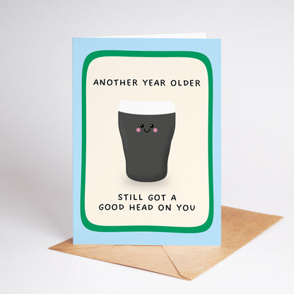 Guinness Birthday Card, Irish Birthday Card, Pint Birthday Card - PulpKo