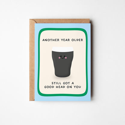 Guinness Birthday Card, Irish Birthday Card, Pint Birthday Card - PulpKo